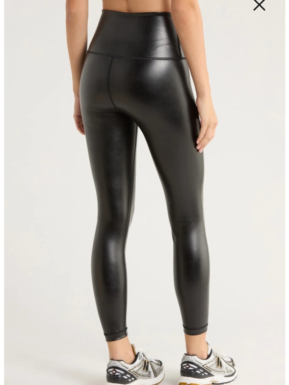 90 Degree By Reflex High-Rise Faux Leather Black Leggings - Picture 2 of 8